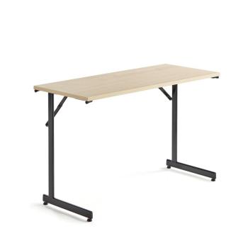 Rokovací stôl Claire, 1200x500 mm, brezový laminát/čierna obrázok