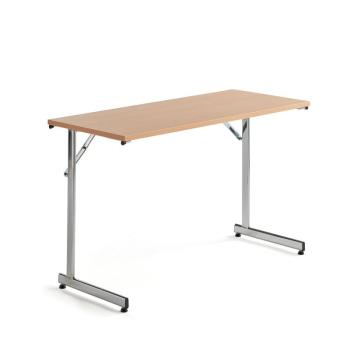 Rokovací stôl Claire, 1200x500 mm, bukový laminát/chróm obrázok