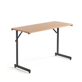 Rokovací stôl Claire, 1200x500 mm, bukový laminát/čierna obrázok