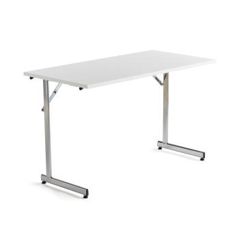 Rokovací stôl Claire, 1200x600 mm, biely laminát/chróm obrázok