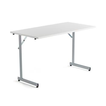 Rokovací stôl Claire, 1200x600 mm, biely laminát/šedá obrázok