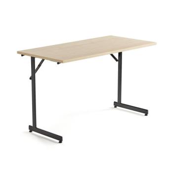 Rokovací stôl Claire, 1200x600 mm, brezový laminát/čierna obrázok
