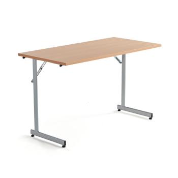 Rokovací stôl Claire, 1200x600 mm, bukový laminát/šedá obrázok