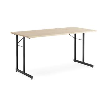 Rokovací stôl Claire, 1400x700 mm, brezový laminát/čierna obrázok
