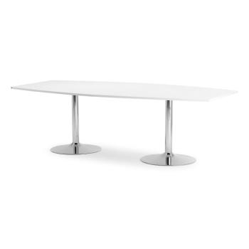 Rokovací stôl Flexus 2400x1200 FLEXUS, biela / chróm obrázok