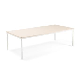 Rokovací stôl MODULUS, 2400x1200 mm, 4 nohy, biela / breza obrázok