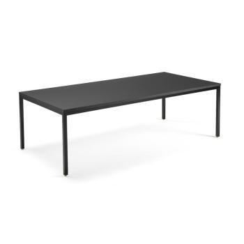 Rokovací stôl MODULUS, 2400x1200 mm, 4 nohy, čierna / čierna obrázok
