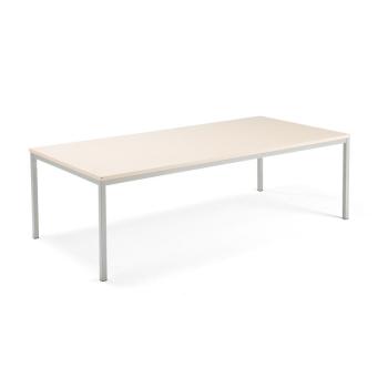 Rokovací stôl MODULUS, 2400x1200 mm, 4 nohy, strieborná / breza obrázok