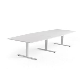 Rokovací stôl MODULUS, 3200x1200 mm, T-rám, biela, biela obrázok