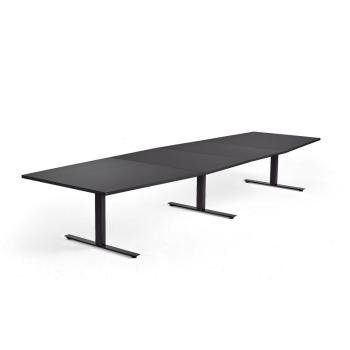 Rokovací stôl MODULUS, 4000x1200 mm, T-rám, čierna, čierna obrázok