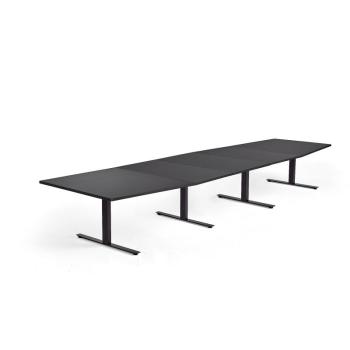Rokovací stôl MODULUS, 4800x1200 mm, T-rám, čierna, čierna obrázok