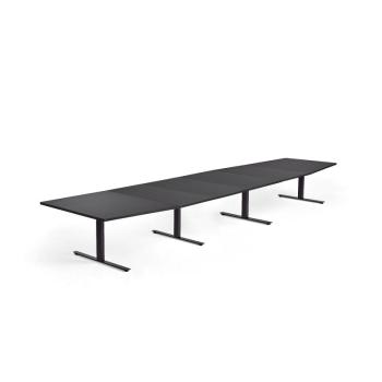 Rokovací stôl MODULUS, 5600x1200 mm, T-rám, čierna, čierna obrázok