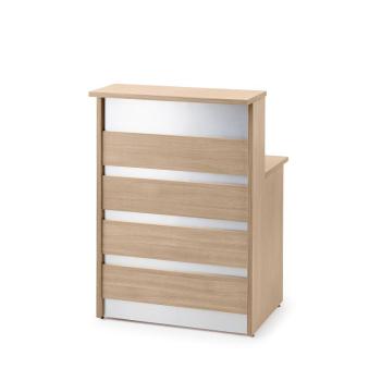 Rovný recepčný pult so stolíkom INVITE, 800x800x1150 mm, dub obrázok