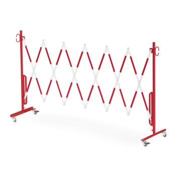 Rozťahovacia zábrana s kolieskami Š 3000 V 1050 mm, červená / biela obrázok