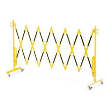 Rozťahovacia zábrana s kolieskami Š 3000 V 1050 mm, čierna /žltá obrázok