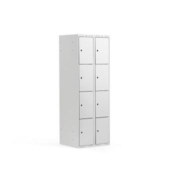 Šatňová skriňa CLASSIC, 2 sekcie, 8 dverí, šedá obrázok