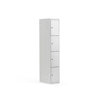 Šatňová skriňa CLASSIC, 4 dvere, 1 sekcia, 1740x300x550 mm, šedá obrázok