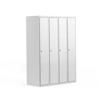 Šatňová skriňa CLASSIC, 4 sekcie, 1740x1200x550 mm, šedá obrázok