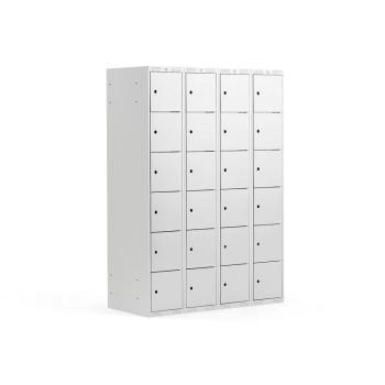 Šatňová skriňa CLASSIC, 4 sekcie, 24 dverí, 1740x1200x550 mm, šedá obrázok