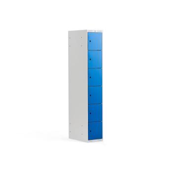 Šatňová skriňa Classic, 6 dverí, 1 sekcia, 1740x300x550 mm, modrá obrázok