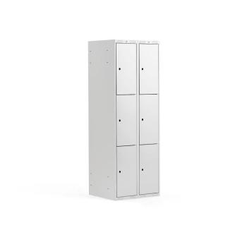 Šatňová skriňa CLASSIC, 6 dverí, 2 sekcie, 1740x600x550 mm, šedá obrázok