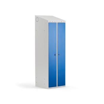 Šatňová skrinka CLASSIC COMBO, 2 dvere, 1900x600x550 mm, modrá obrázok