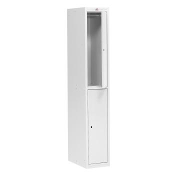 Šatňová skrinka COACH, 1 sekcia, 2 dvere, 1800x500x300 mm, šedé dvere obrázok