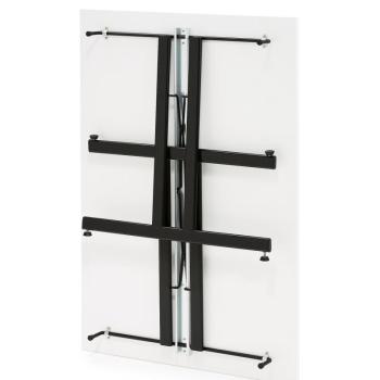 Skladací rokovací stôl EMILY, 1200x800 mm, biela/čierna obrázok