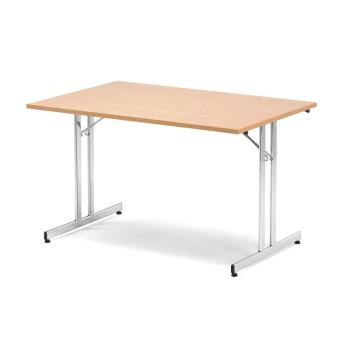 Skladací rokovací stôl EMILY, 1200x800 mm, bukový laminát/chróm obrázok