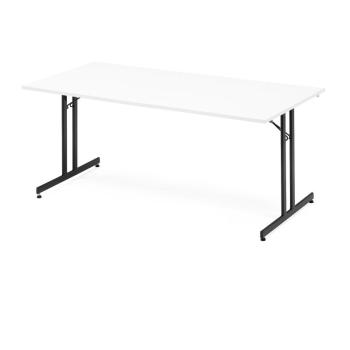 Skladací rokovací stôl EMILY, 1800x800 mm, biela/čierna obrázok