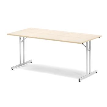 Skladací rokovací stôl EMILY, 1800x800 mm, brezový laminát/chróm obrázok