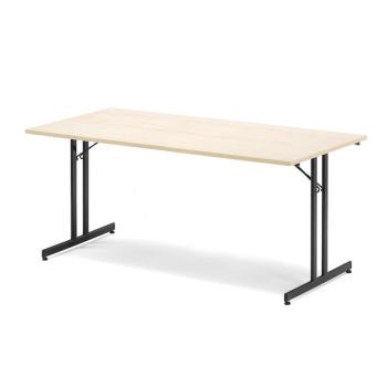 Skladací rokovací stôl EMILY, 1800x800 mm, brezový laminát/čierna obrázok