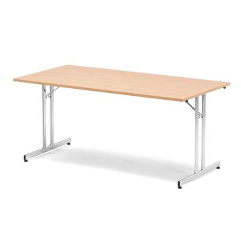Skladací rokovací stôl EMILY, 1800x800 mm, bukový laminát/chróm obrázok