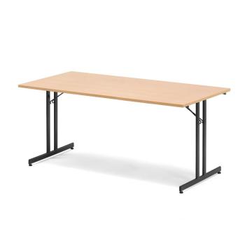 Skladací rokovací stôl EMILY, 1800x800 mm, bukový laminát/čierna obrázok