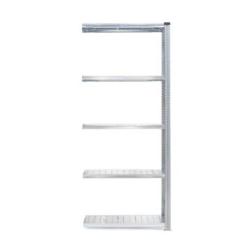 Skladový regál TRANSFORM, galvanizovaný, prídavna sekcia, 5 políc, 2500x900x500 mm obrázok