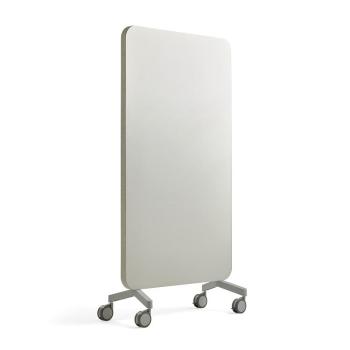 Sklenená magnetická tabuľa s akustickým panelom MARY, 1000x1960 mm, svetlošedá obrázok
