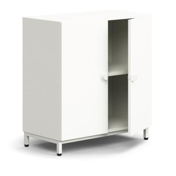 Skriňa QBUS, 1 polica, na nožičkách, s madlom, 868x800x420 mm, biela obrázok