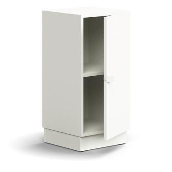 Skriňa QBUS, 1 polica, so soklom, s madlom, 868x400x420 mm, biela obrázok
