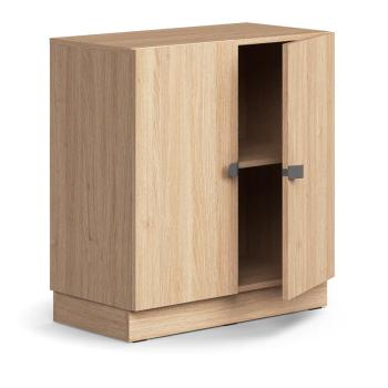 Skriňa QBUS, 1 polica, so soklom, s madlom, 868x800x420 mm, dub obrázok