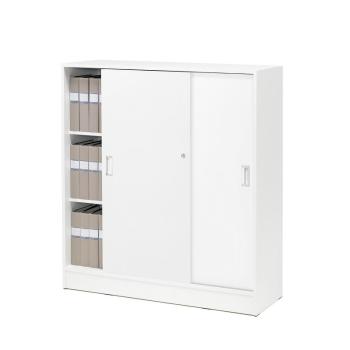 Skriňa s posuvnými dverami FLEXUS, 1325x1200x415 mm, biela obrázok