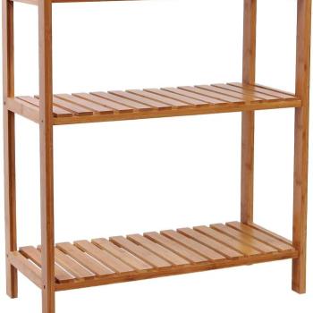 SONGMICS Bambusový regál 3 police prírodný 60x66 cm obrázok