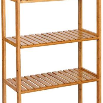 SONGMICS Bambusový regál 5 políc prírodný 60x130 cm obrázok