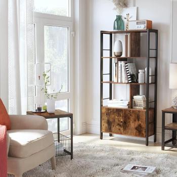 SONGMICS Multifunkčný regál so skrinkou priemyselný 74 x 155 cm obrázok