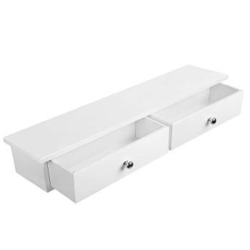 SONGMICS Nástenná polica s dvoma zásuvkami 65x15 cm obrázok