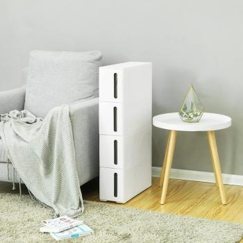 SONGMICS Pojazdný úzky regál so zásuvkami 17x84 cm obrázok