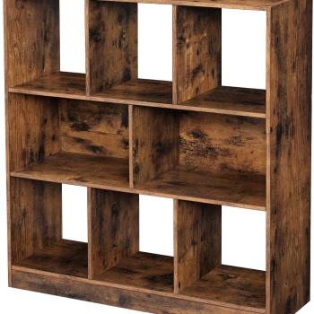 SONGMICS Regál 3 police retro dizajn 86 x94 cm hnedý obrázok