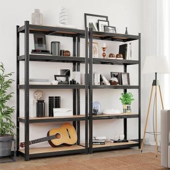 SONGMICS Regál s vysokou nosnosťou 100 x 200 x 50 cm čierna obrázok