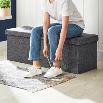 SONGMICS Skladací úložný box 120 l tmavosivý obrázok