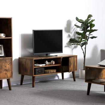 SONGMICS Televízny stolík stojaci retro dizajn 110 cm obrázok