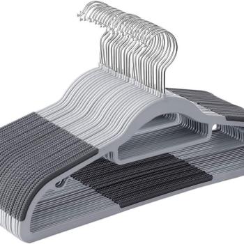 SONGMICS Vešiaky na šaty sivé 42 cm 30 ks obrázok